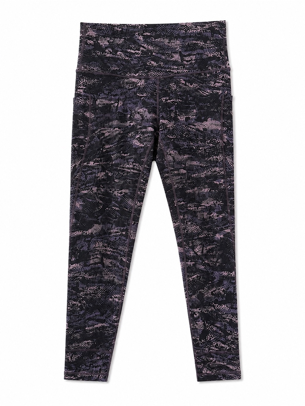 Lululemon Speed Tight II Sequin Snake Black Purple Leggings Size 6